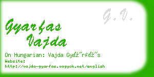 gyarfas vajda business card